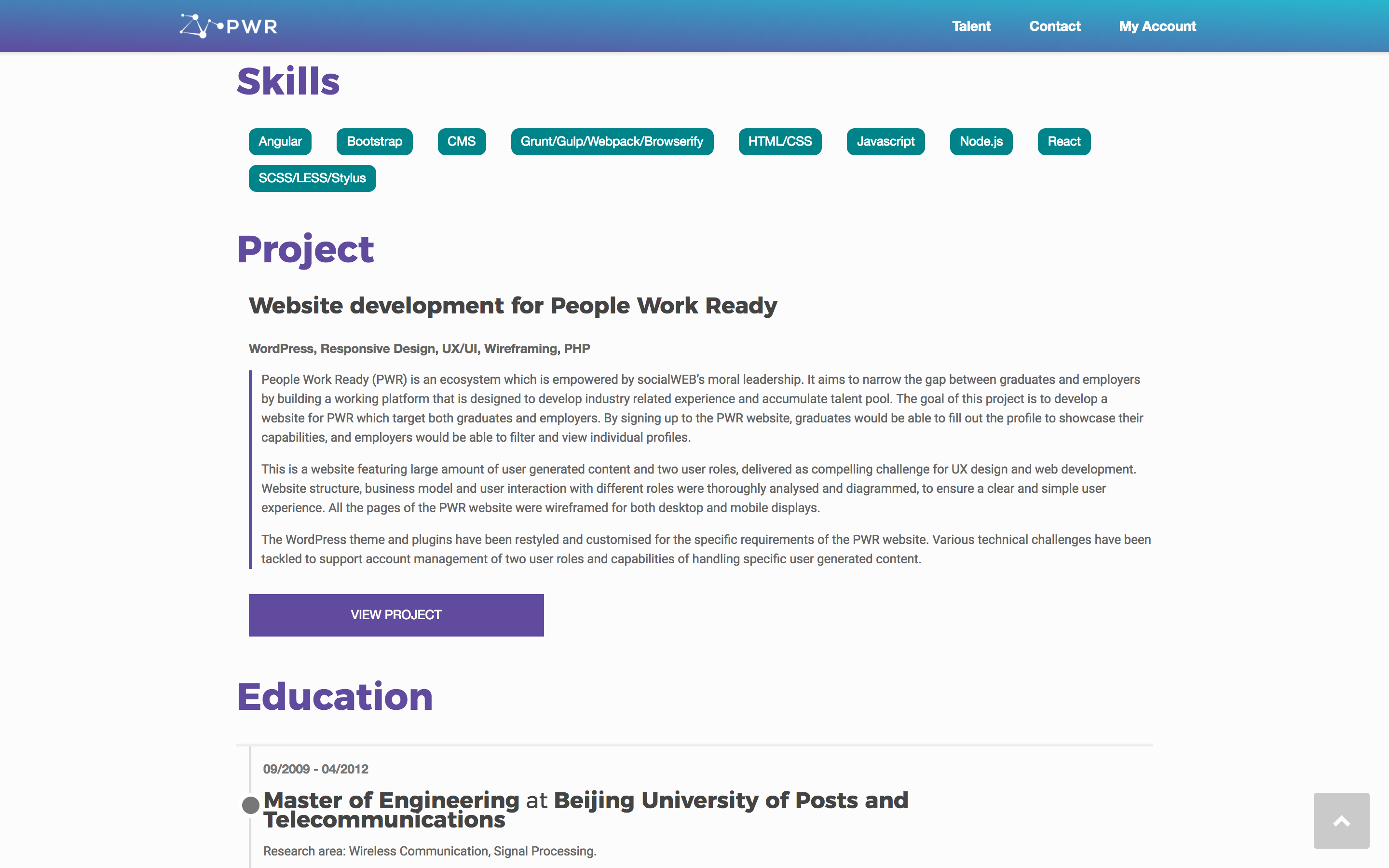 pwr resume