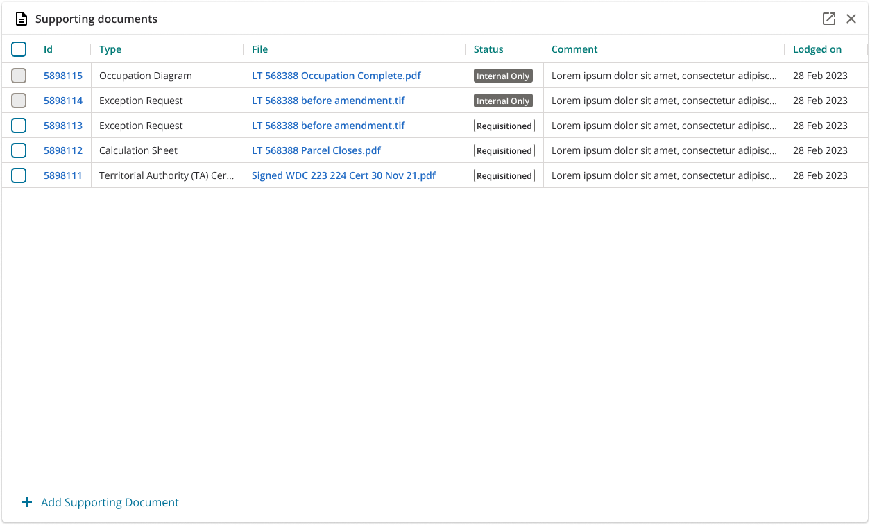 supporting-document-table-layout